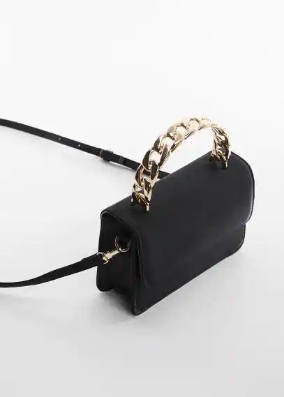 Bag with short chain handle black - Woman - One size - MANGO