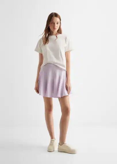 Pleated miniskirt light/pastel purple - Teenage girl - XXS - MANGO TEEN