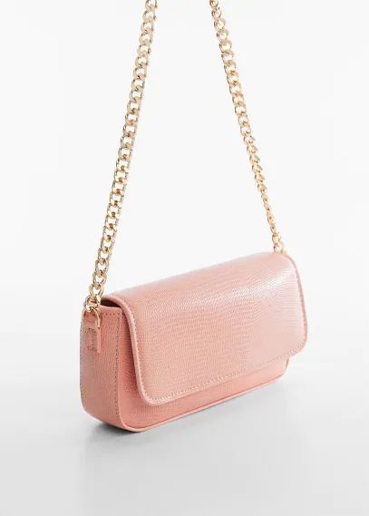 Flap chain bag peach - Woman - One size - MANGO