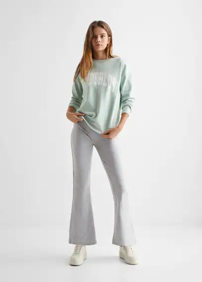 Flared leggings light heather grey - Teenage girl - XXS - MANGO TEEN