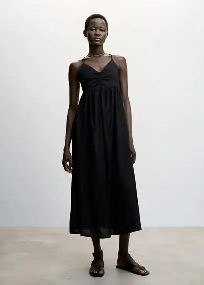 A-line dress black - Woman - 6 - MANGO