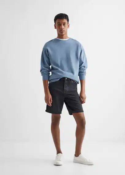 Basic cotton sweater blue - Teenage boy - XXS - MANGO TEEN