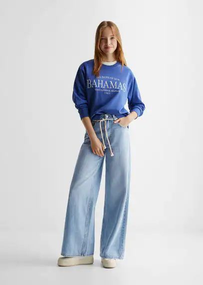 Jeans wide leg light blue - Teenage girl - XS - MANGO TEEN