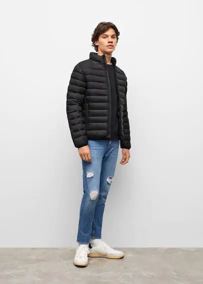 Quilted jacket black - Teenage boy - XS - MANGO TEEN