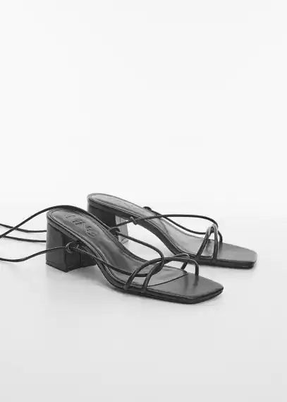 Strappy heeled sandals black - Teenage girl - 2½ - MANGO TEEN