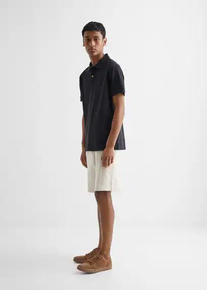 100% cotton polo shirt navy - Teenage boy - XXS - MANGO TEEN