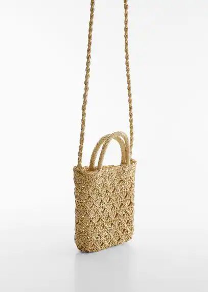 Mini straw bag sand - Teenage girl - One size - MANGO TEEN
