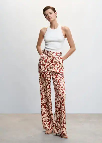 Printed culottes russet - Woman - 6 - MANGO