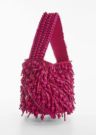 Combined beads bag cherry - Woman - One size - MANGO