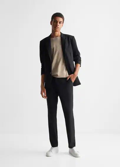 Slim fit suit trousers black - Teenage boy - XS - MANGO TEEN