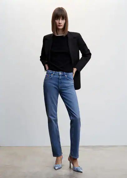 Contrast trim sweater black - Woman - XXS - MANGO
