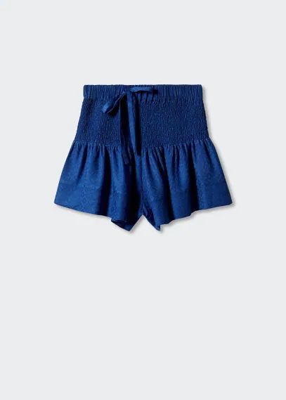 Shorts with gathered detail blue - Teenage girl - XXS - MANGO TEEN