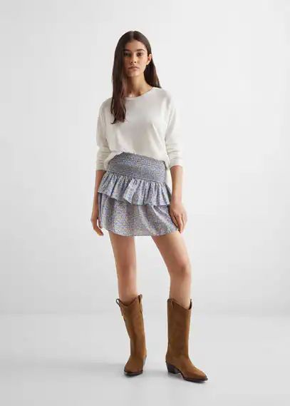 Fine-knit sweater off white - Teenage girl - XXS - MANGO TEEN