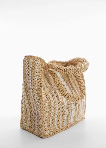 Colourful crochet bag beige - Woman - One size - MANGO