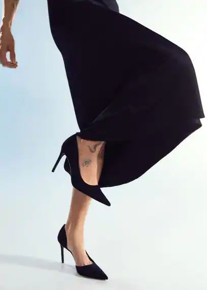 Asymmetric stiletto shoes black - Woman - 3 - MANGO