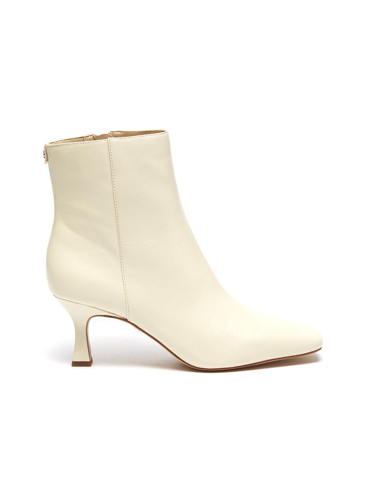 'Lizzo' square toe leather ankle boots