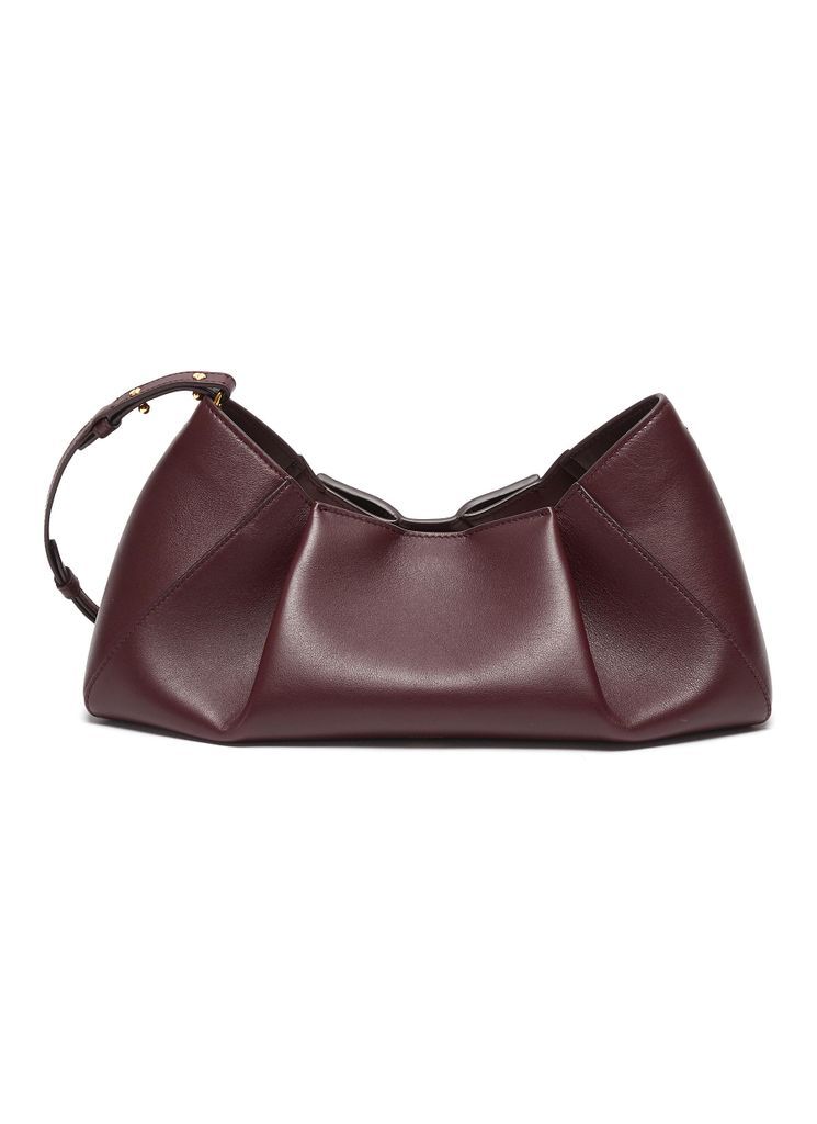 'Jeanne' small gathered leather crossbody bag