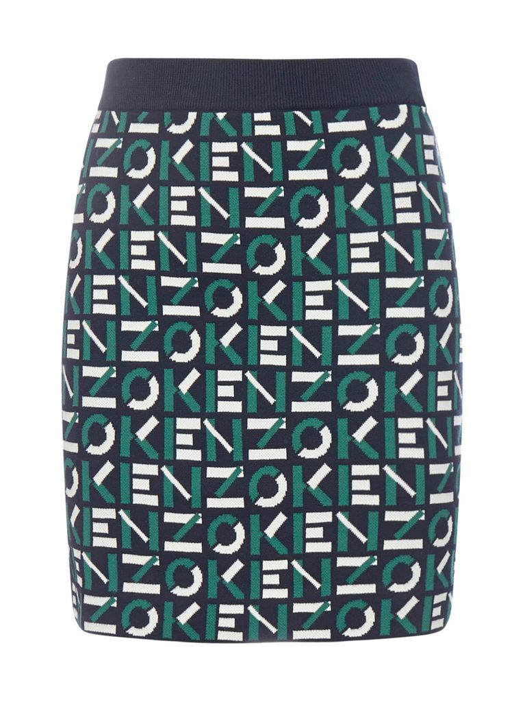 Logo Cotton-blend Knit Miniskirt