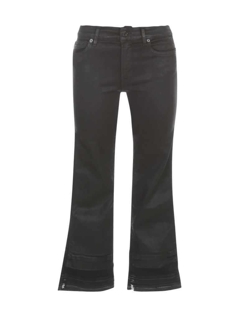 Cropped Boot Unrolled Coated Slim Illusione Black