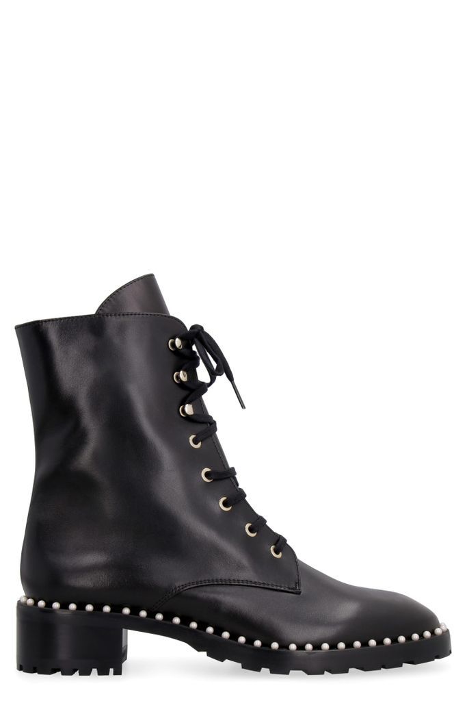 Allie Leather Combat Boots