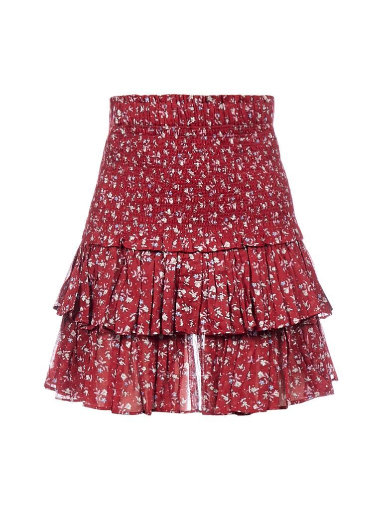 Naomi Floral Print Cotton Miniskirt