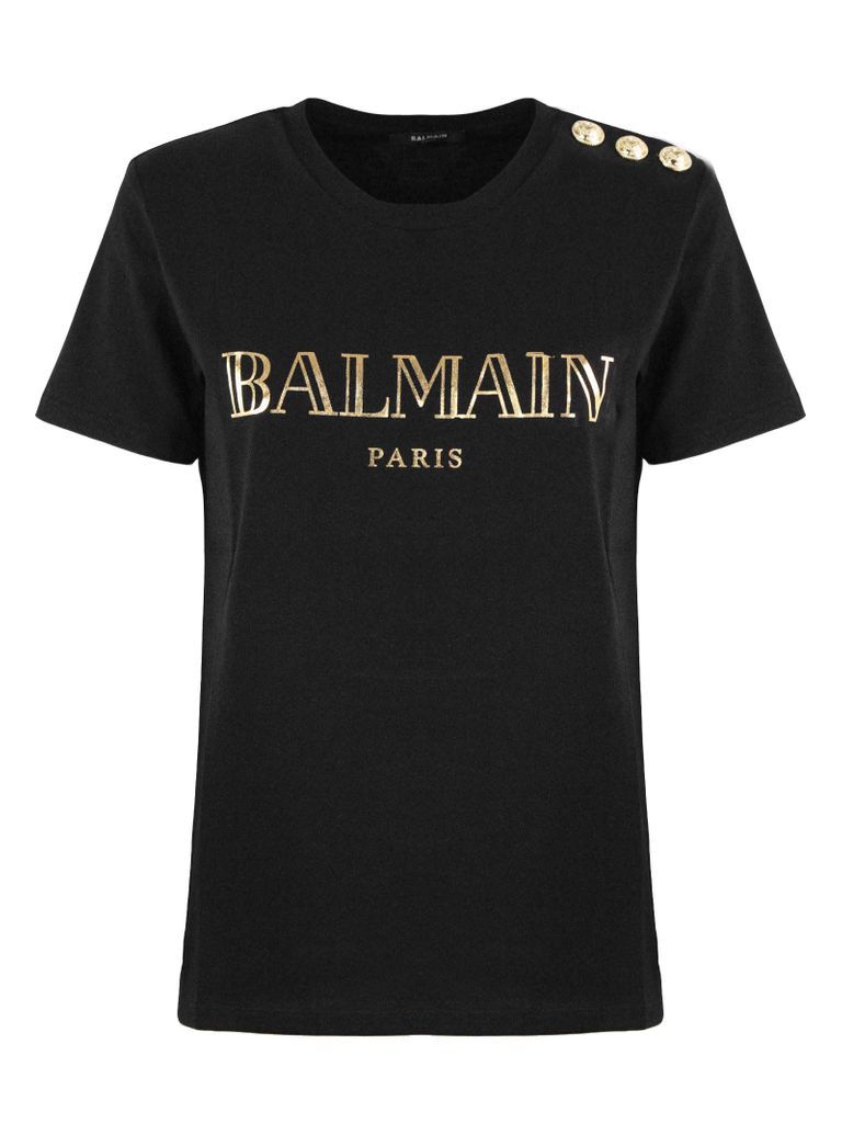 Black And Gold Cotton T-shirt