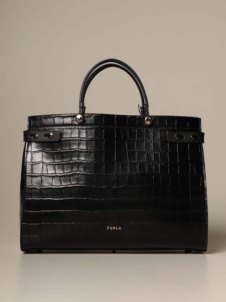 Tote Bags Lady Furla Bag In Crocodile Print Leather