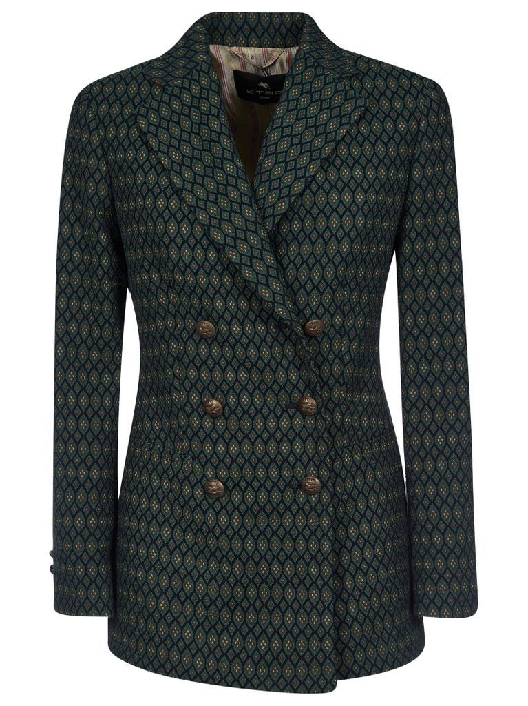 Double-breasted Pattern Blazer