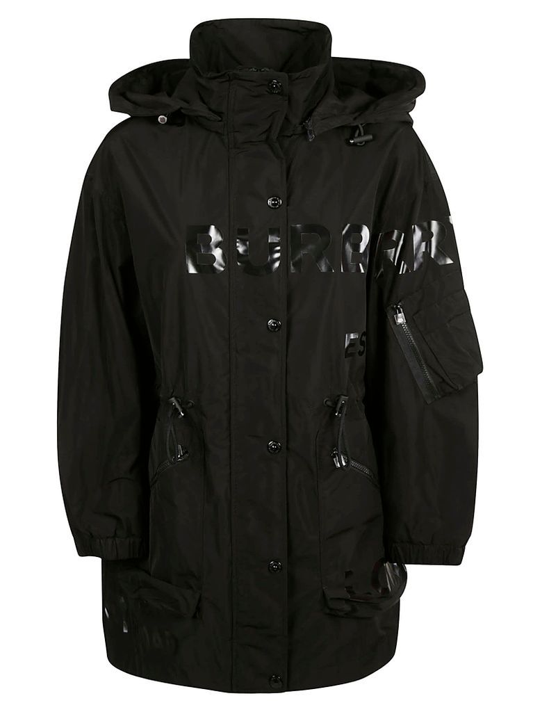 Glossy Buttoned Parka