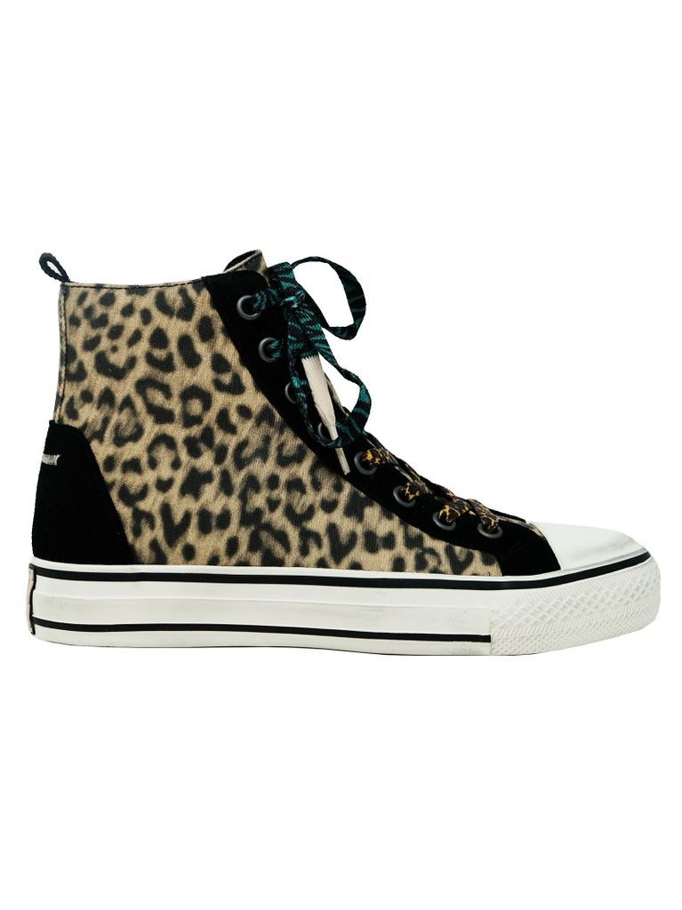 Multicolor Leather Genial Punk Cheeta Sneakers