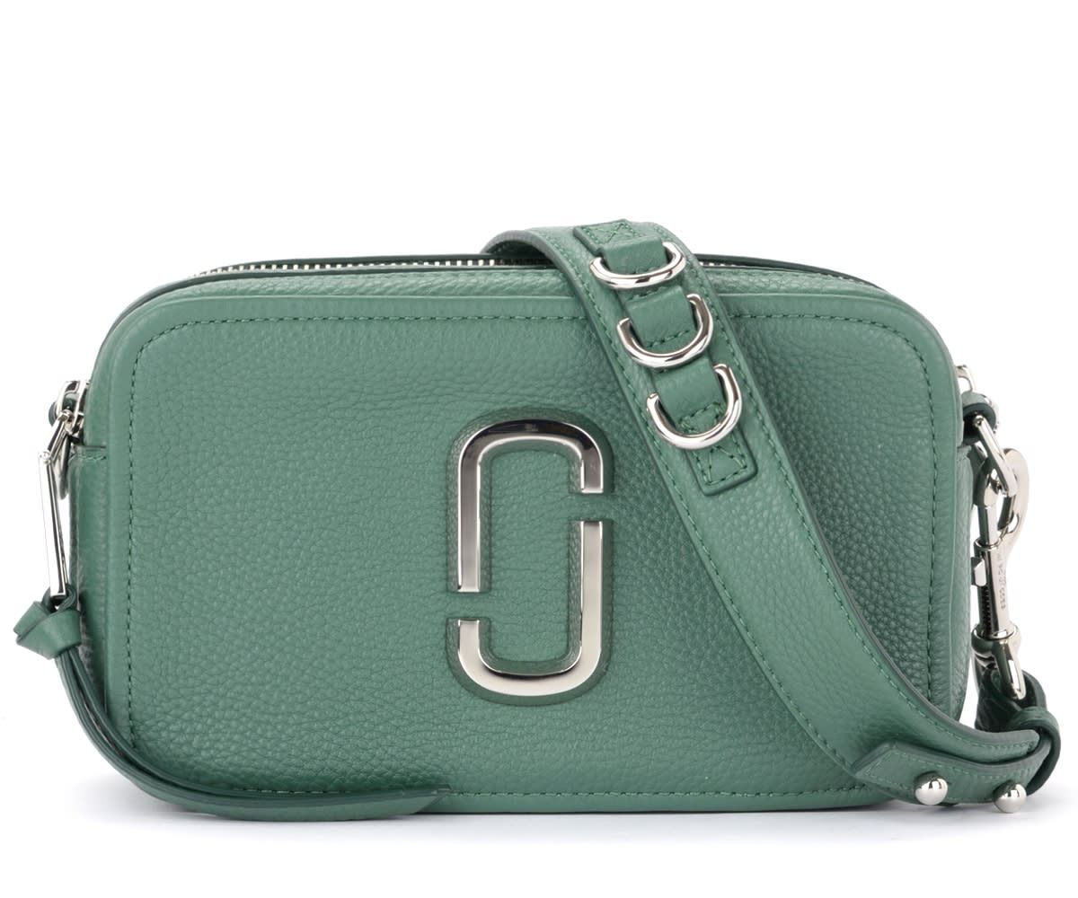 The Marc Jacobs Softshot 21 Shoulder Bag In Green Grained Leather