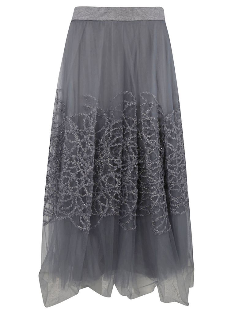 Embellished Lace Skirt