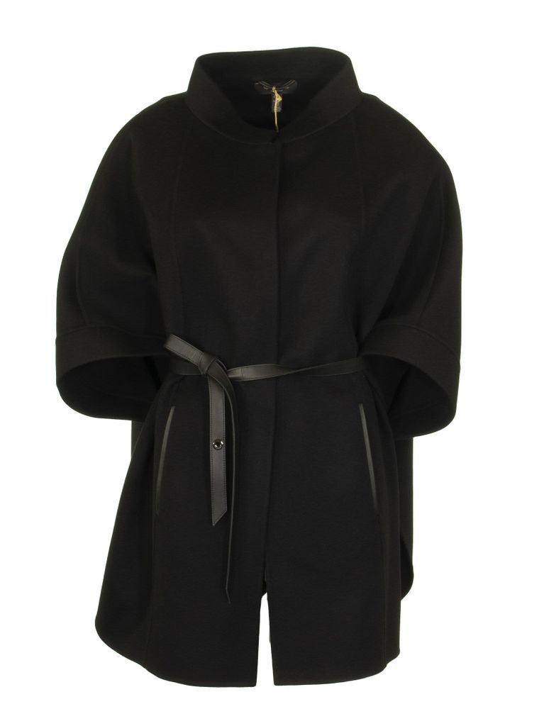Salzburg Cape Black Cashmere Coat