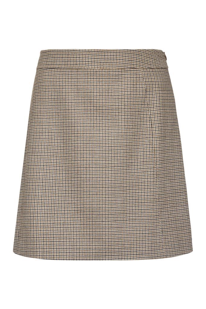 Sonia Checked Wool Mini Skirt