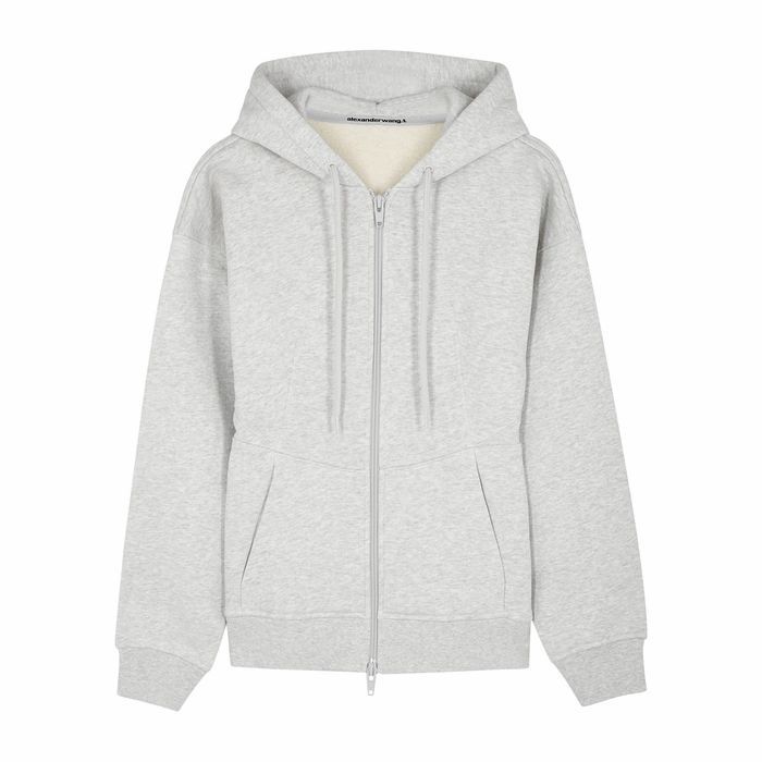 Light Grey Hooded Cotton Sweatshirt
