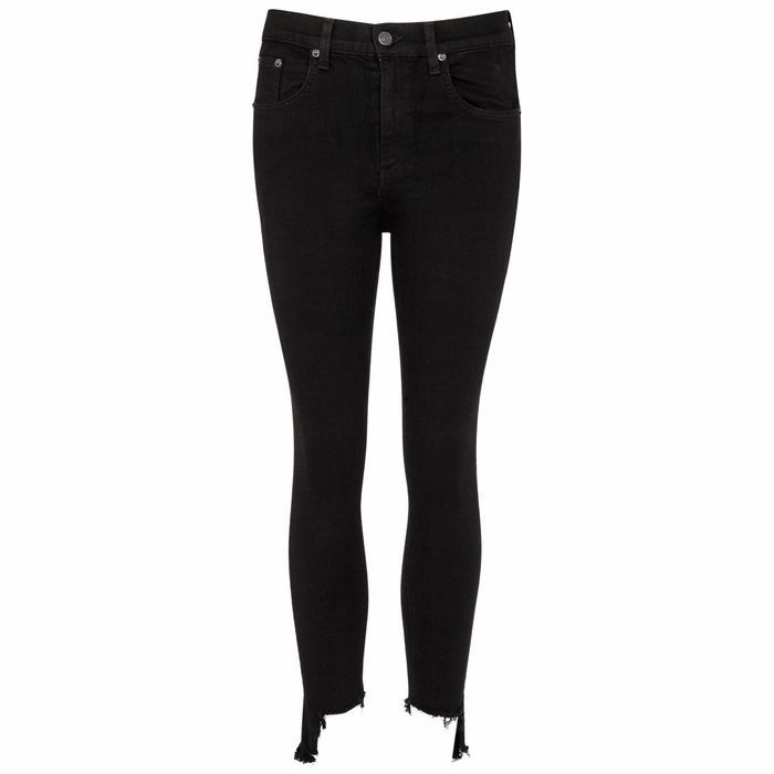 10 Inch Capri Black Skinny Jeans