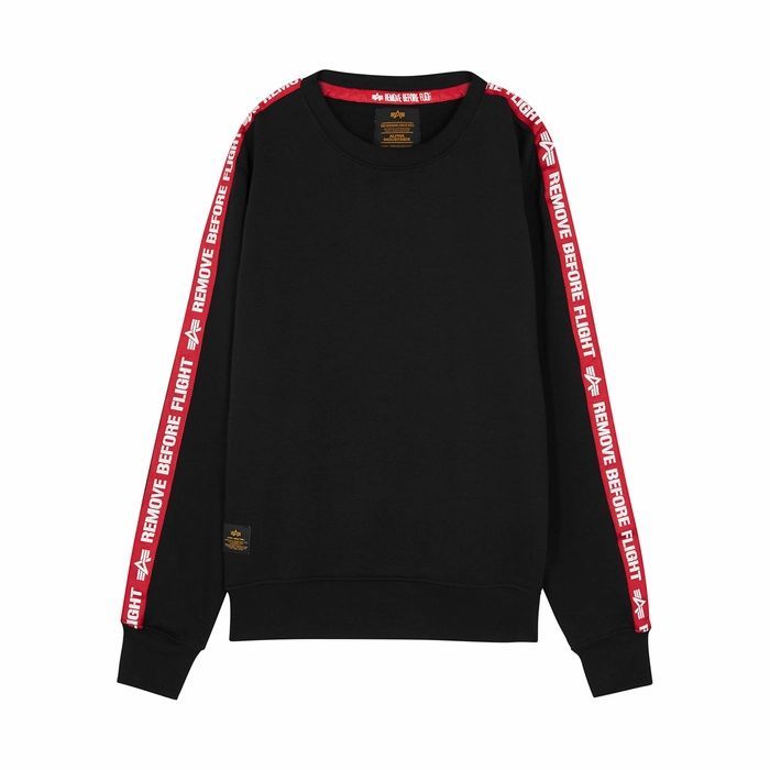 Black Cotton-blend Sweatshirt