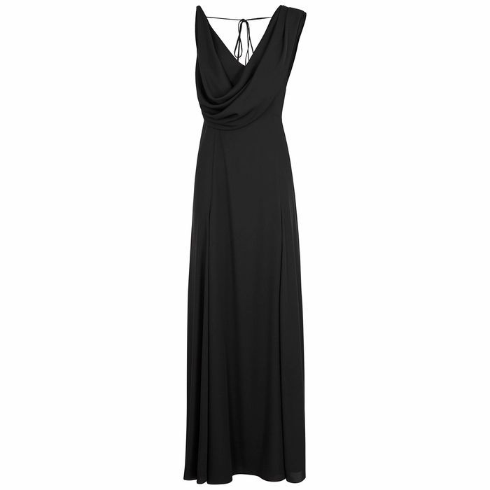Black Draped Gown