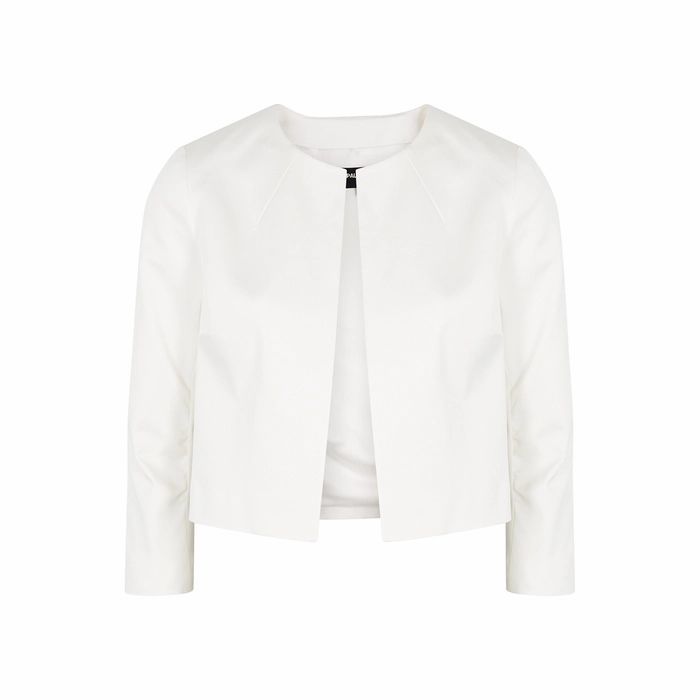 White Cropped Jacket