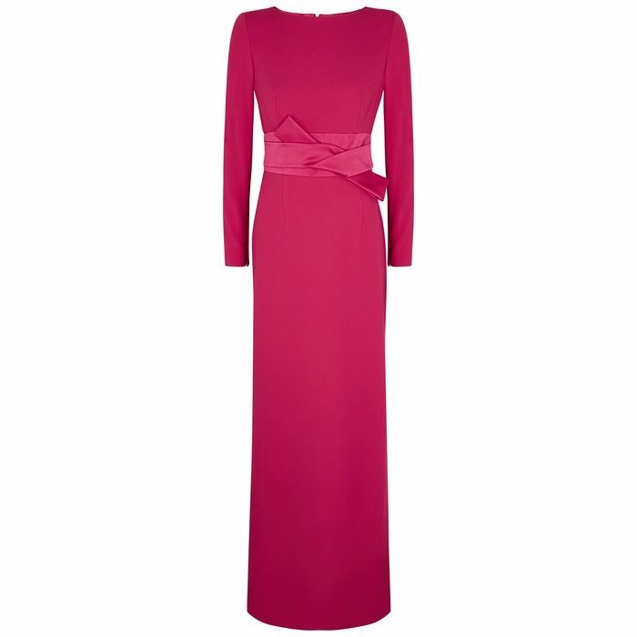 Fuchsia Bow-embellished Gown