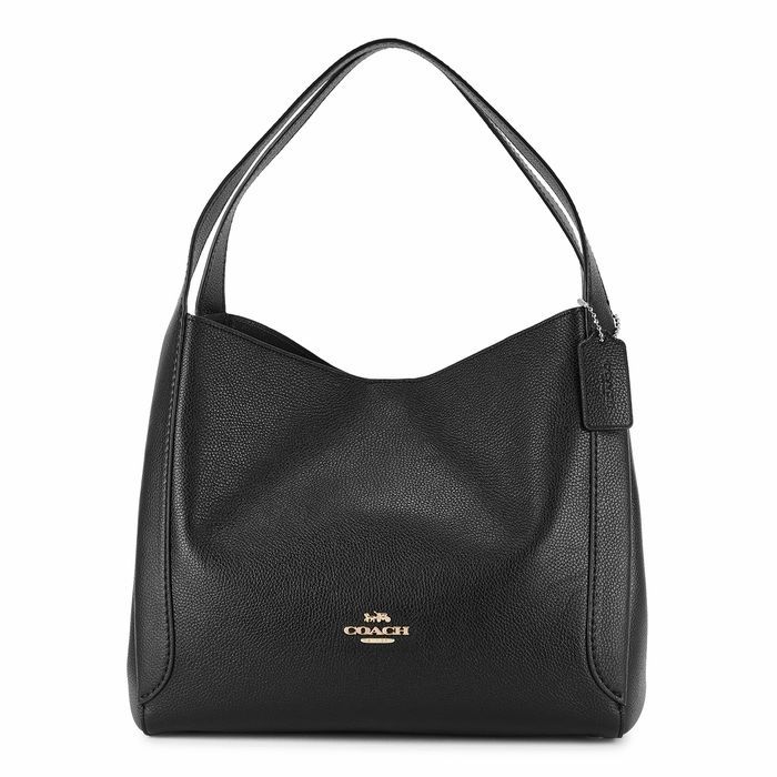 Hadley Black Leather Hobo Bag