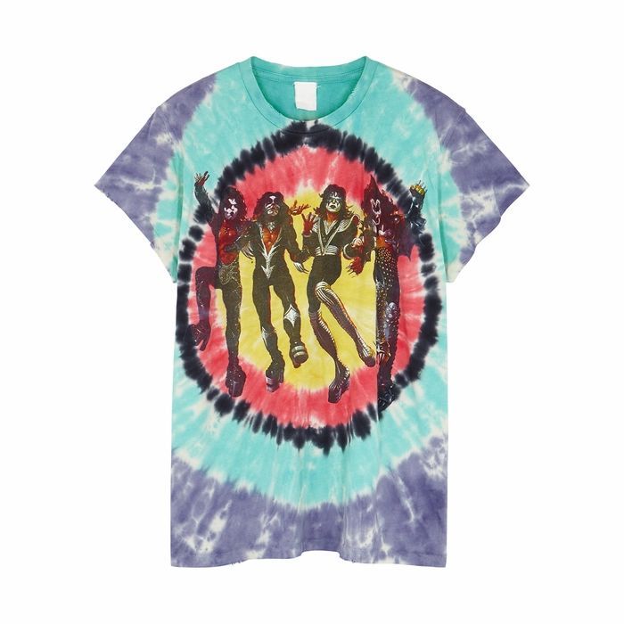 Kiss Destroyer Tie-dyed Cotton T-shirt