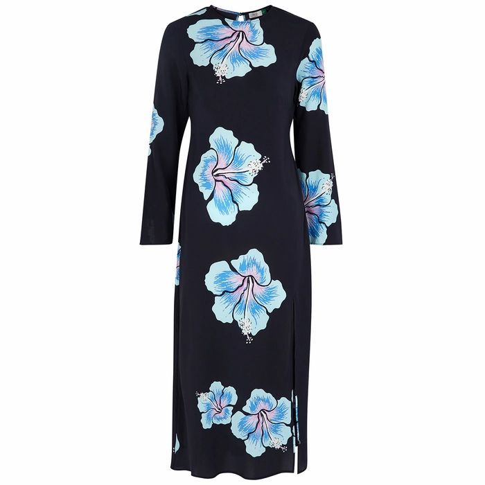 Amanda Floral-print Silk Midi Dress