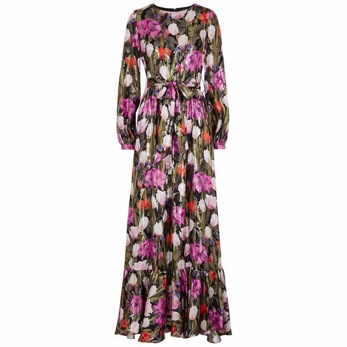 Dianora Floral-print Silk-blend Gown