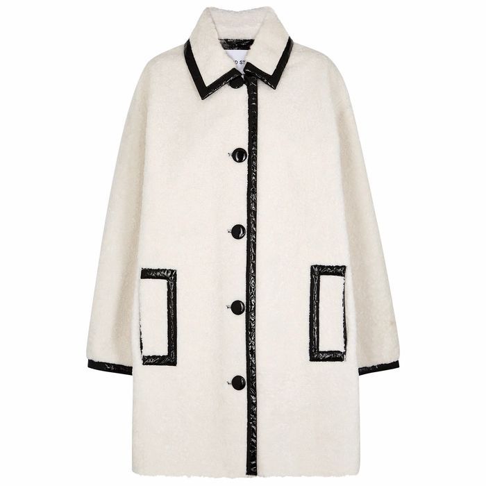 Jacey White Faux Shearling Coat