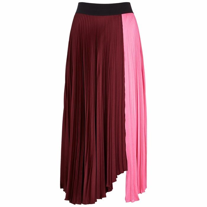 Grainger Pink And Burgundy Satin Skirt