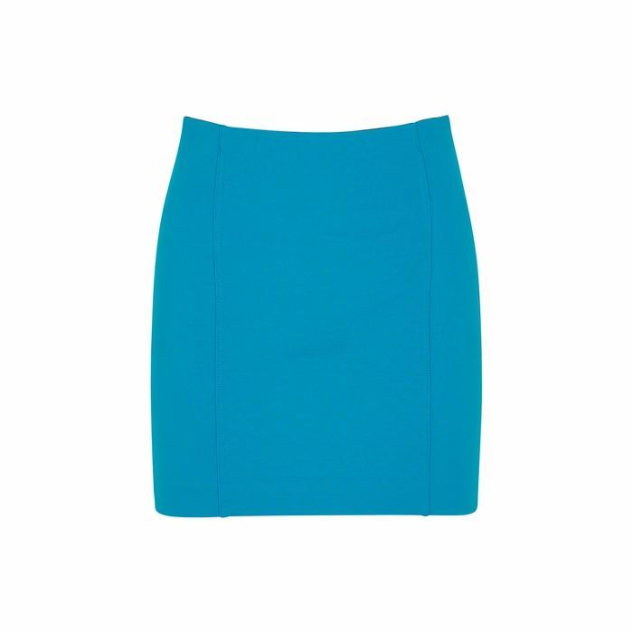 Malibu Blue Stretch-jersey Mini Skirt
