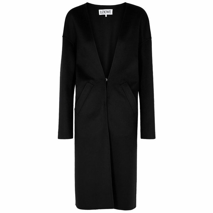Black Wool And Cashmere-blend Coat
