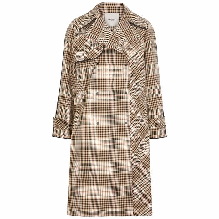 Millie Checked Cotton Trench Coat