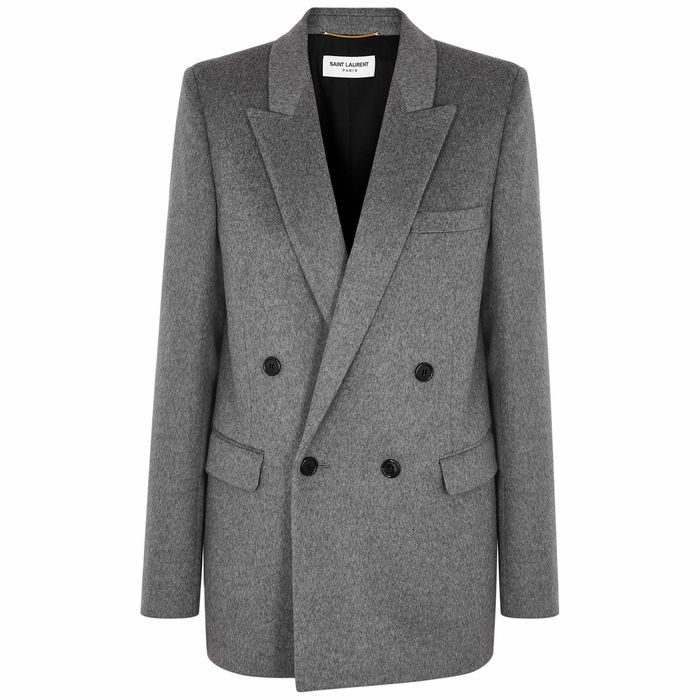 Grey Wool And Cashmere-blend Blazer
